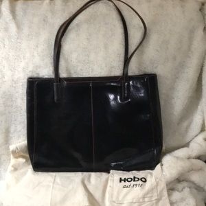 Hobo black leather shoulder bag